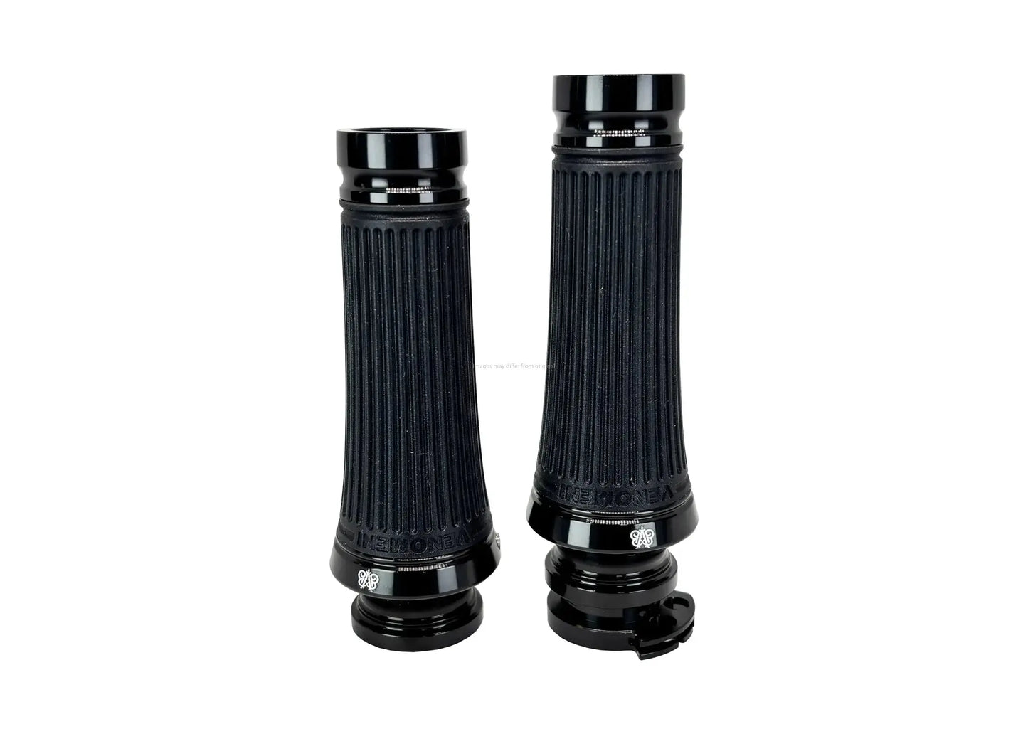 Grips CNC Venomeni Doric Black Ø 22/24 mm l 128 mm | Vespa GTS/GTS Super/GT/GT L 125-310cc Venomeni  Falan Parts