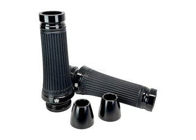 Grips CNC Venomeni Doric Black Ø 22/24 mm l 128 mm | Vespa GTS/GTS Super/GT/GT L 125-310cc Venomeni  Falan Parts