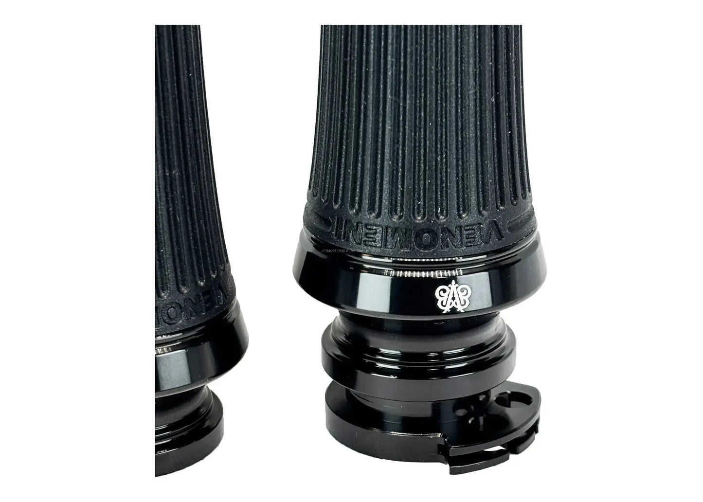 Grips CNC Venomeni Doric Black Ø 22/24 mm l 128 mm | Vespa GTS/GTS Super/GT/GT L 125-310cc Venomeni  Falan Parts