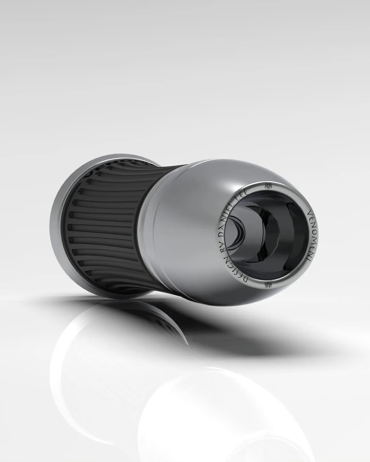 Grips CNC Venomeni Doric Silver Ø 22/24 mm l 128 mm | Vespa GTS/GTS Super/GT/GT L 125-310cc Venomeni  Falan Parts