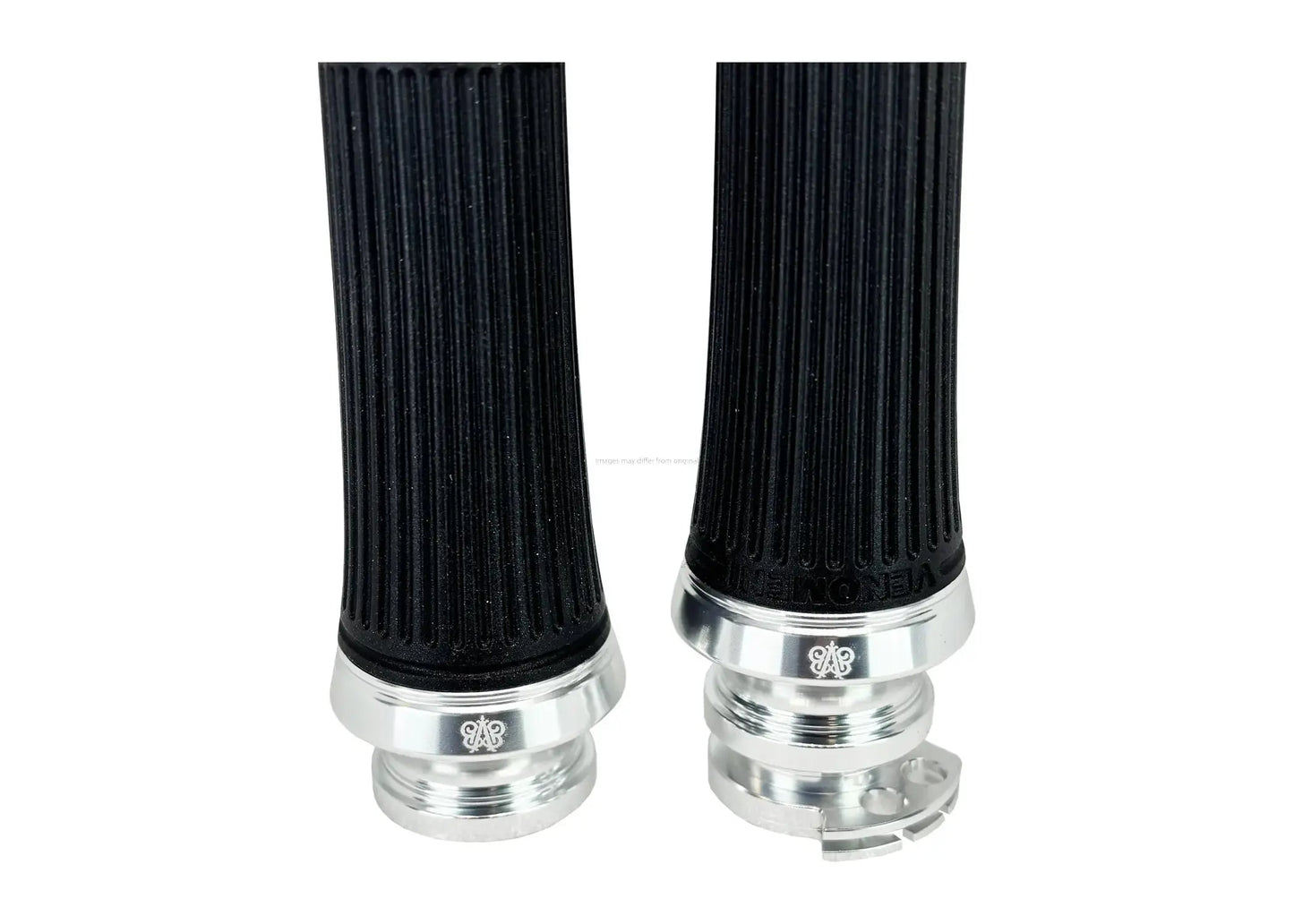 Grips CNC Venomeni Doric Silver Ø 22/24 mm l 128 mm | Vespa GTS/GTS Super/GT/GT L 125-310cc Venomeni  Falan Parts
