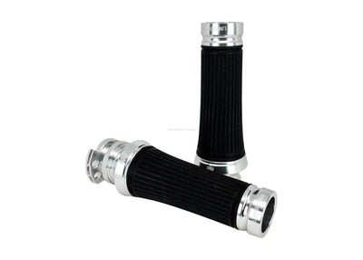 Grips CNC Venomeni Doric Silver Ø 22/24 mm l 128 mm | Vespa GTS/GTS Super/GT/GT L 125-310cc Venomeni  Falan Parts