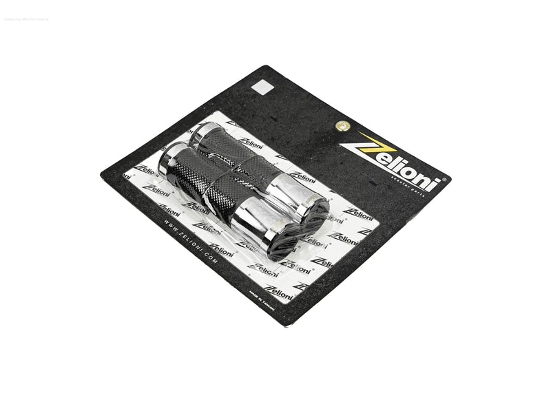 Grips ZELIONI Ø 22/24 mm l 125 mm Chrome | Vespa GTS/GTS Super/GT/GT L 125-300cc Zelioni  Falan Parts