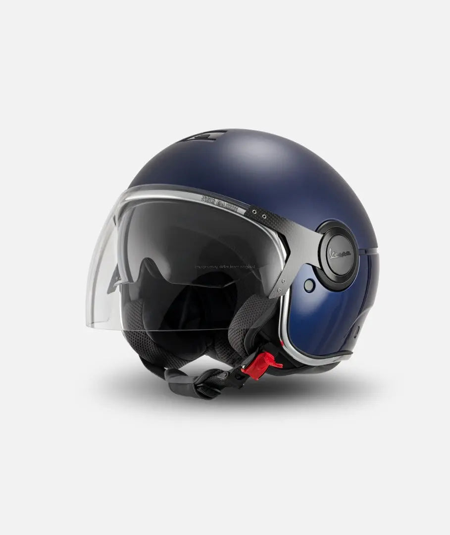 blue and silver motorcycle helmet Helmet PIAGGIO Vespa Visor Argentario Blue