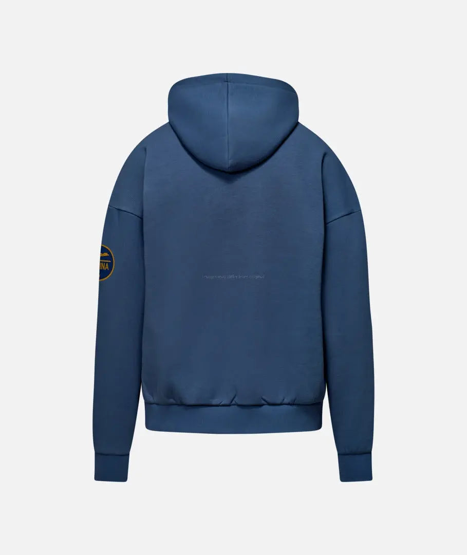 Hoodie Vespa Officina 8 Bleu Sacrelle | Universal Piaggio  Falan Parts