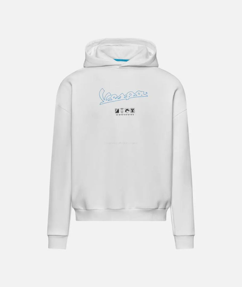 Hoodie Vespa Primavera Holy White | Unisex Piaggio  Falan Parts