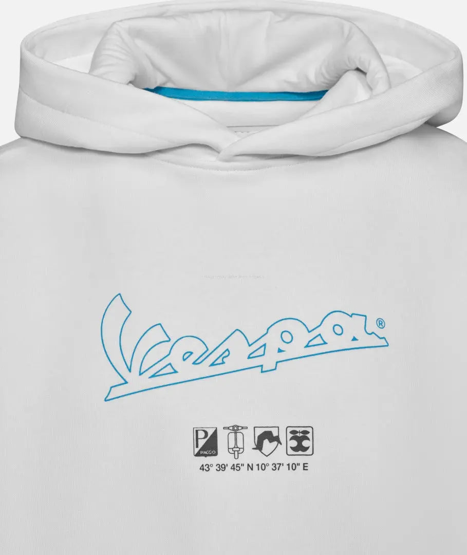Hoodie Vespa Primavera Holy White | Unisex Piaggio  Falan Parts