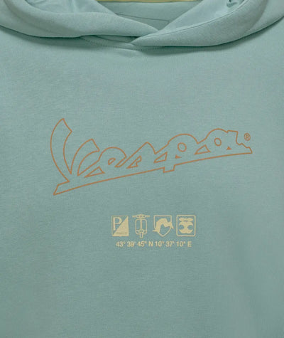 Hoodie Vespa Primavera Origin Green | Unisex Piaggio  Falan Parts