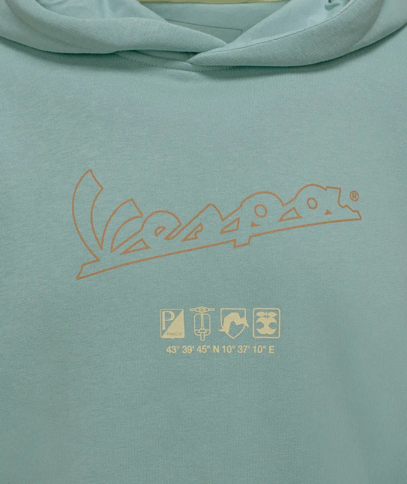 Hoodie Vespa Primavera Origin Green | Unisex Piaggio  Falan Parts