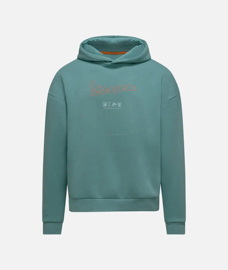 Hoodie Vespa Primavera Soul Green | Unisex Piaggio  Falan Parts