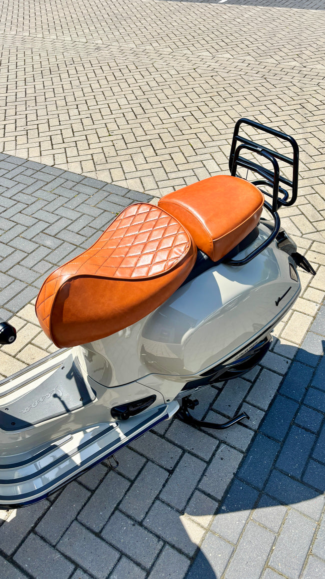 Duo Seat FP Parts Brown | Vespa GTS/GTS Super Sport/GTV/GT 60/GT/GT L 125-310cc Falan Parts  Falan Parts