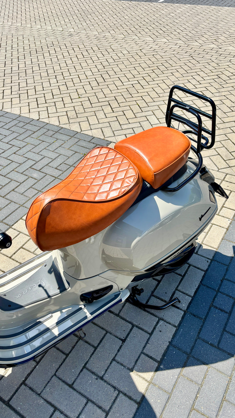 Duo Seat FP Parts Brown | Vespa GTS/GTS Super Sport/GTV/GT 60/GT/GT L 125-310cc Falan Parts  Falan Parts
