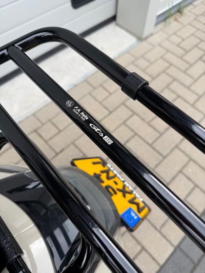 Luggage Rack rear FA Italia Gloss Black | Vespa GTS/GTS Super/GTV/GT 60, 125-310cc FA ITALIA  Falan Parts
