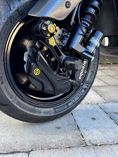 Swing Arm Silder S6 Small CNC 1O1 Factory Black/Black | Vespa ET2/ET4/LX/LXV/S/946/GTS/GTS Super/GTV/GT 60/GT/GT L 50-300cc 2T/4T 1O1 Factory  Falan Parts