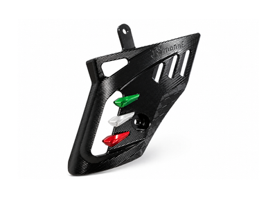 Fork Cover JS Manuf CNC Black With Italian Flag | Vespa GTS/GTS Super 125/300cc (`22-) JS Manuf  Falan Parts