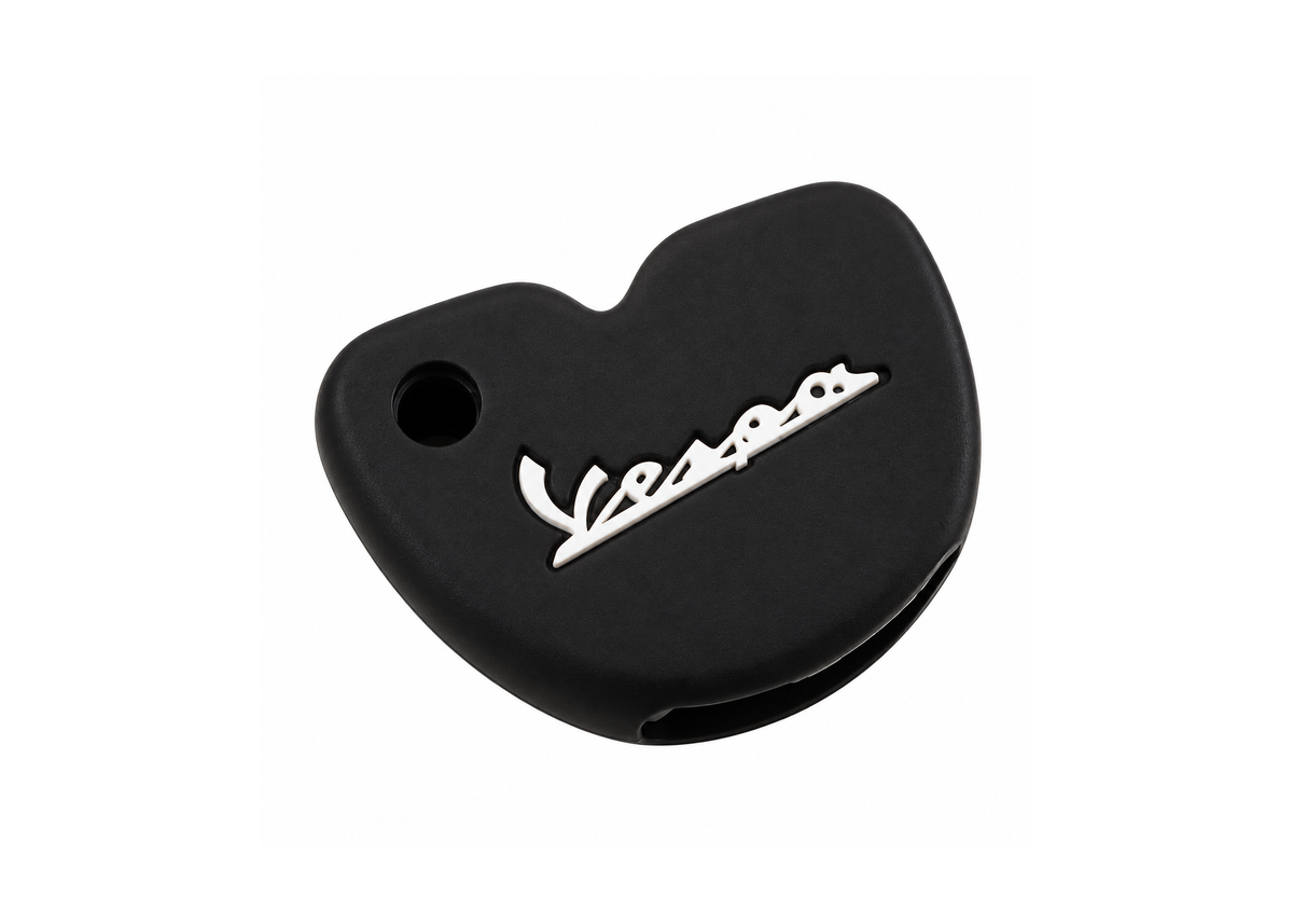 Key Cover Silicone Black/White | Vespa Models FP Parts  Falan Parts