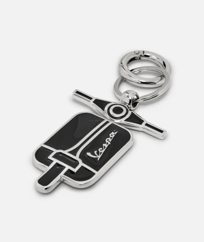 Keychain Vespa Motive Steel Black Piaggio  Falan Parts
