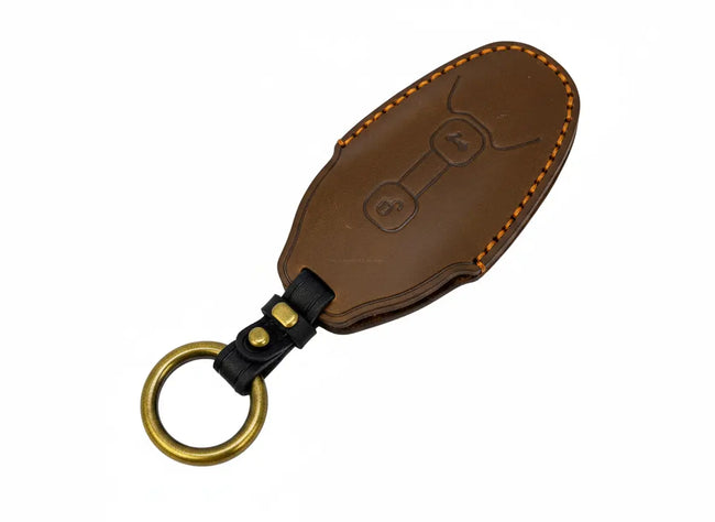Leather Key Cover Brown | Vespa GTS/GTV 125-310cc ('23-) FP Parts  Falan Parts