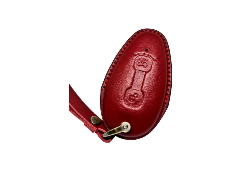 Leather Key Cover Dark Red | Vespa GTS/GTV 125-310cc ('23-) FP Parts  Falan Parts