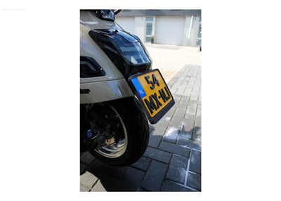 License Plate Holder and License Plate Lights MOTO NOSTRA Unpainted | Vespa GTS 125-300cc MOTO NOSTRA  Falan Parts