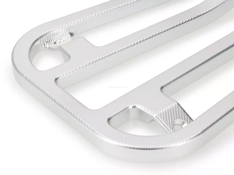 Luggage Carrier Floor Board Moto Nostra CNC Silver | Vespa Primavera/Sprint 50-150cc MOTO NOSTRA  Falan Parts