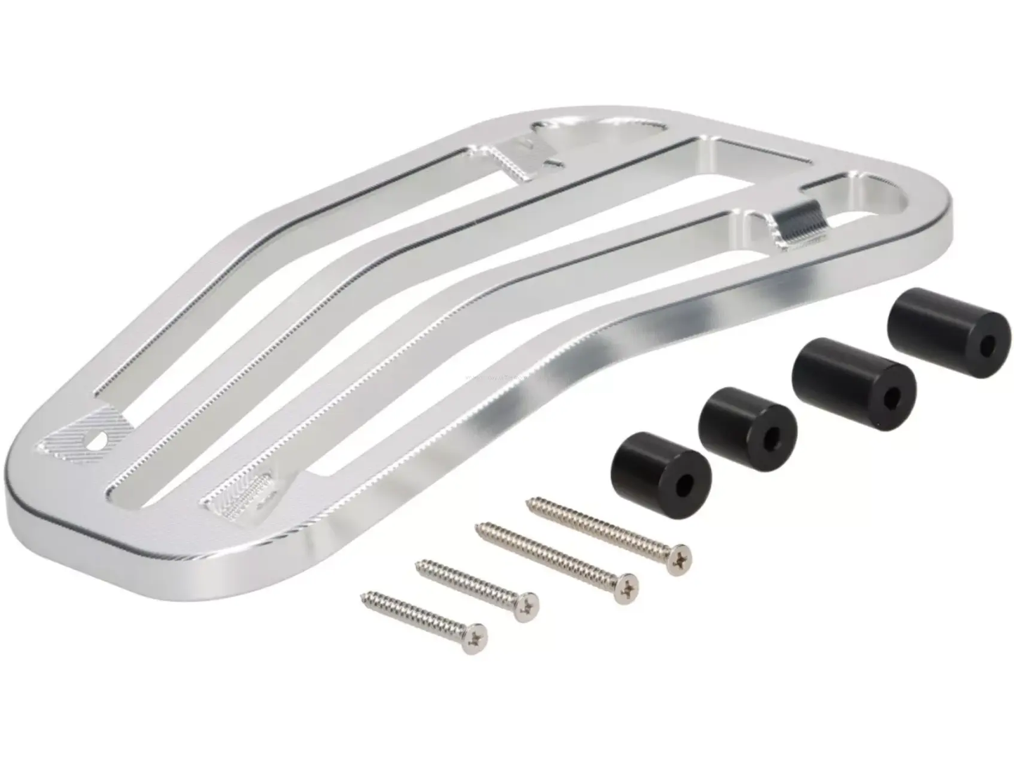 Luggage Carrier Floor Board Moto Nostra CNC Silver | Vespa Primavera/Sprint 50-150cc MOTO NOSTRA  Falan Parts