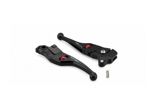 Sport Lever Set Brake MG Biketec Black / Red | Vespa Primavera/Sprint 50-150cc 4T (`24-25) Euro5+ MG Biketec  Falan Parts