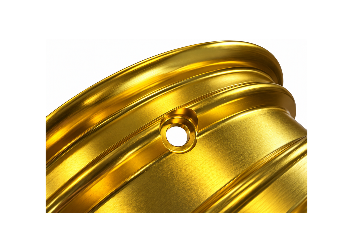 Rim Set CNC MOS 12" Gold | Vespa GTS/GTS Super/GTV/GT 60/GT/GT L 125-310cc MOS  Falan Parts