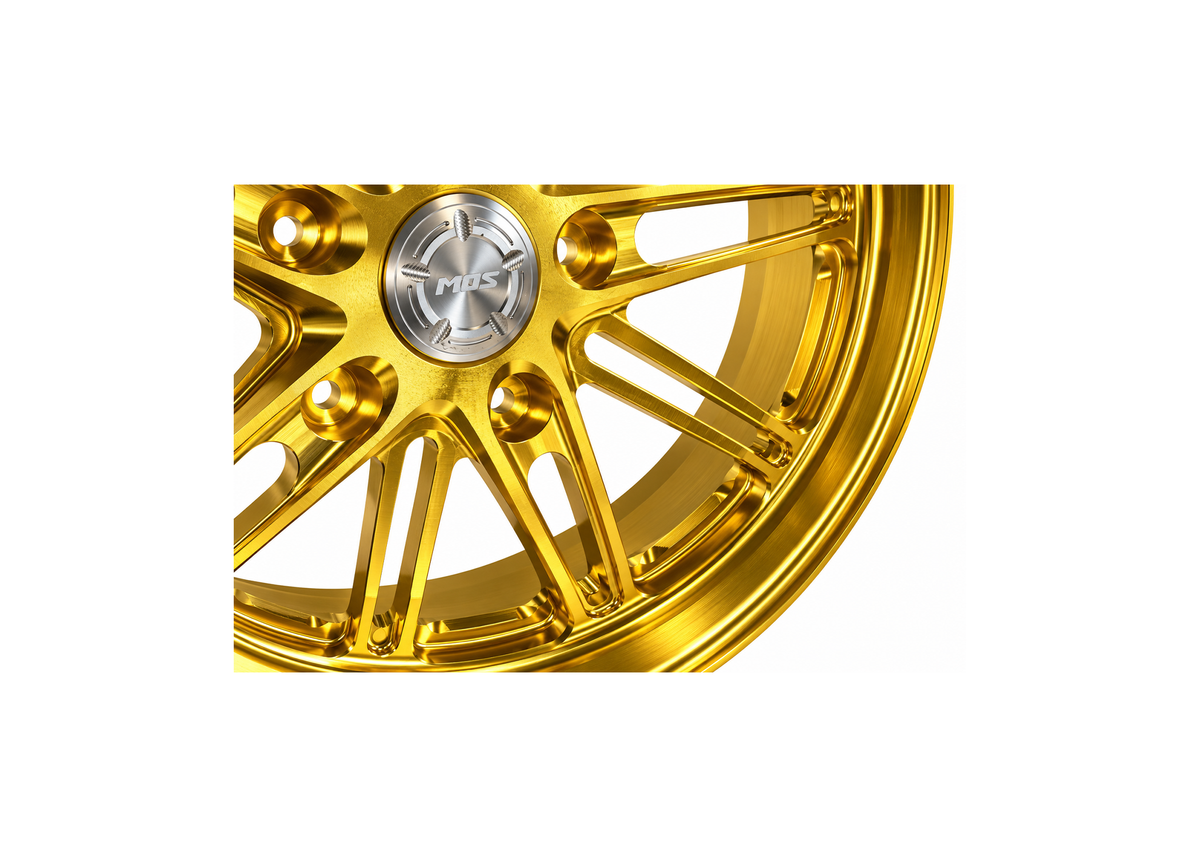 Rim Set CNC MOS 12" Gold | Vespa GTS/GTS Super/GTV/GT 60/GT/GT L 125-310cc MOS  Falan Parts