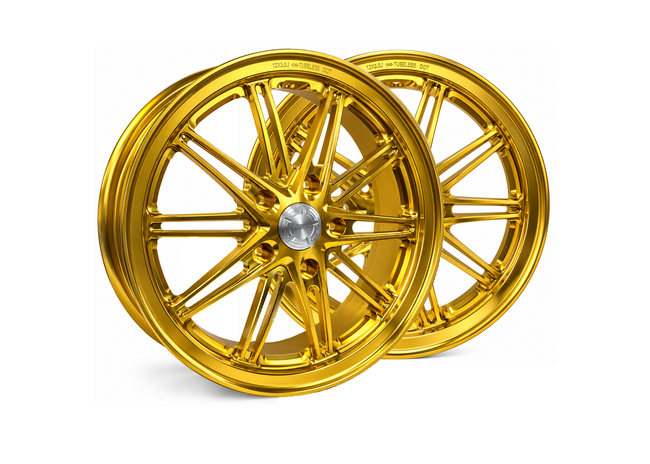 Rim Set CNC MOS 12" Gold | Vespa GTS/GTS Super/GTV/GT 60/GT/GT L 125-310cc MOS  Falan Parts