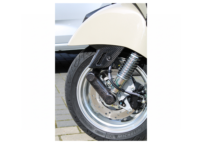 Carbon Fiber Fork Cover RACEFOXX | Vespa GTS/GTS Super 125/300cc (`23-) RACEFOXX  Falan Parts