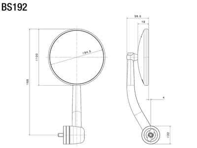 Mirror Handlebar Ends RIZOMA SPIRIT RS Silver | Vespa LX/LXV/S/GTS Models RIZOMA  Falan Parts