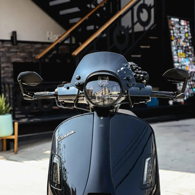Mirror Handlebar Ends ZELIONI Oval Black | Vespa ET/LX/LXV/S/GTS/GTS Super/GTV Models Zelioni  Falan Parts