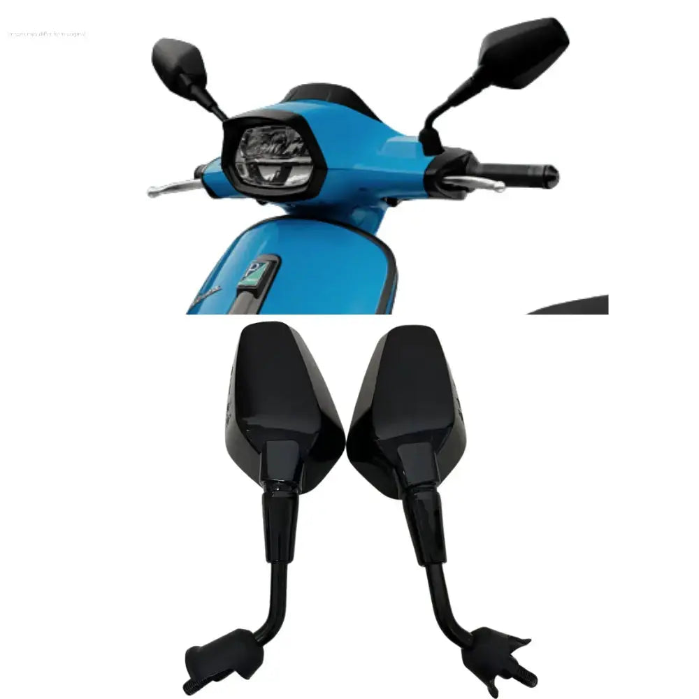 純正 LML スターデラックス ミラー 2個セット 黒 ベスパ Vespa PX 純正