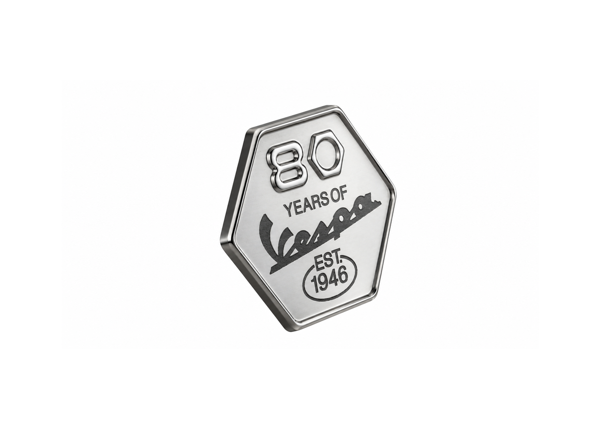 Badge PIAGGIO Vespa 80 Years Glove Box 2H007865 | Vespa GTS 310 cc 80 Years Piaggio  Falan Parts