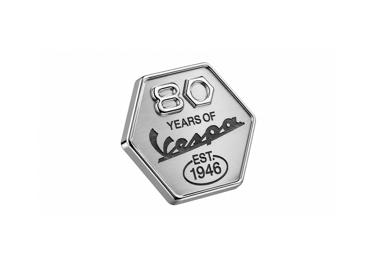 Badge PIAGGIO Vespa 80 Years Glove Box 2H007865 | Vespa GTS 310 cc 80 Years Piaggio  Falan Parts