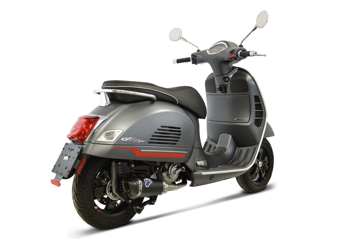 TERMIGNONI Relevance Conical Exhaust Black | Vespa GTS Models 300 HPE (`20-) E5 Termignoni  Falan Parts