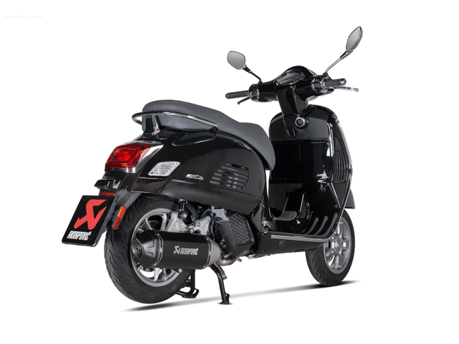Racing Exhaust AKRAPOVIC SLIP-ON S-VE125SO4-HWSSBL | Vespa GTS/GTS Super/GTS Super Sport/GTS Supertech 125cc (`24-) Euro5+ Akrapovic  Falan Parts