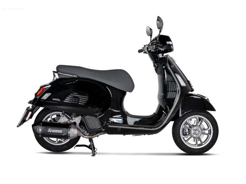 Racing Exhaust AKRAPOVIC SLIP-ON S-VE125SO4-HWSSBL | Vespa GTS/GTS Super/GTS Super Sport/GTS Supertech 125cc (`24-) Euro5+ Akrapovic  Falan Parts