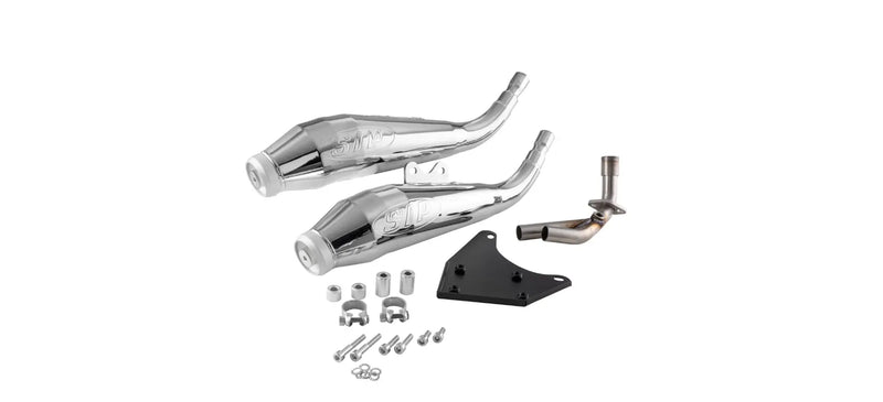 Racing Exhaust SIP Twin - Pipe | Vespa Primavera/Sprint 125-150cc i.e. 3V 4T AC for PIAGGIO 3V LEM (Euro3)/iGet (Euro4/Euro5) SIP  Falan Parts
