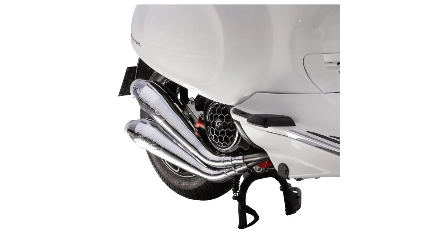 Racing Exhaust SIP Twin - Pipe | Vespa Primavera/Sprint 125-150cc i.e. 3V 4T AC for PIAGGIO 3V LEM (Euro3)/iGet (Euro4/Euro5) SIP  Falan Parts