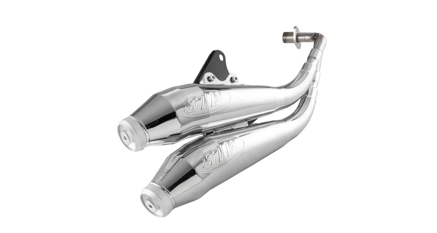 Racing Exhaust SIP Twin - Pipe | Vespa Primavera/Sprint 125-150cc i.e. 3V 4T AC for PIAGGIO 3V LEM (Euro3)/iGet (Euro4/Euro5) SIP  Falan Parts