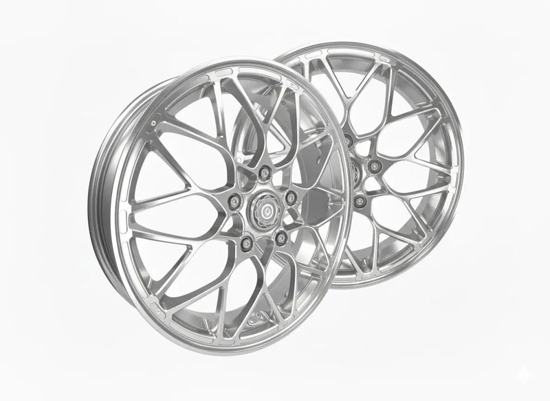 Rim Set CNC 1O1 Factory X.I.N Silver | Vespa GTS/GTS Super/GTV/GT 60/GT/GT L 125-300cc 1O1 Factory  Falan Parts