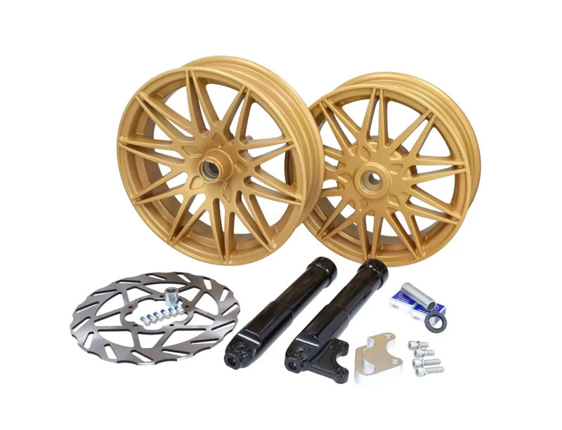 Rim Set Fast Arrow Pro 11" /12" Matt Gold | Piaggio Zip 2000 2/4t Fast Arrow Pro  Falan Parts