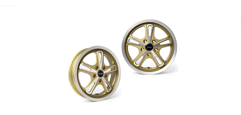 Rim Set SOCA R-AF Gold 3.0x12 ET20 5x86 | Vespa GTS/GTS Super/GTV/GT 60/GT/GT L 125-300cc SOCA  Falan Parts