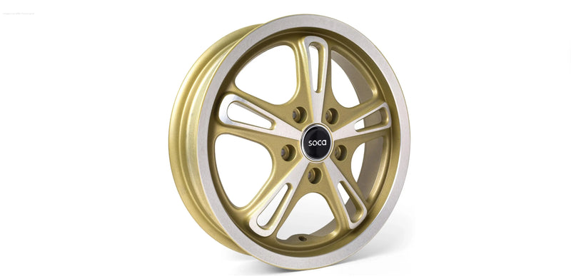 Rim Set SOCA R-AF Gold 3.0x12 ET20 5x86 | Vespa GTS/GTS Super/GTV/GT 60/GT/GT L 125-300cc SOCA  Falan Parts