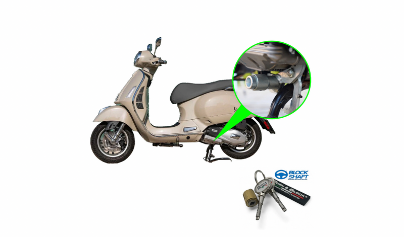 Security Lock PUSH & BLOCK centre stand silver Review now | Vespa GTS/GTS Super 125ccm ('22-) GTS/GTV 300/310ccm ('22-) sip  Falan Parts