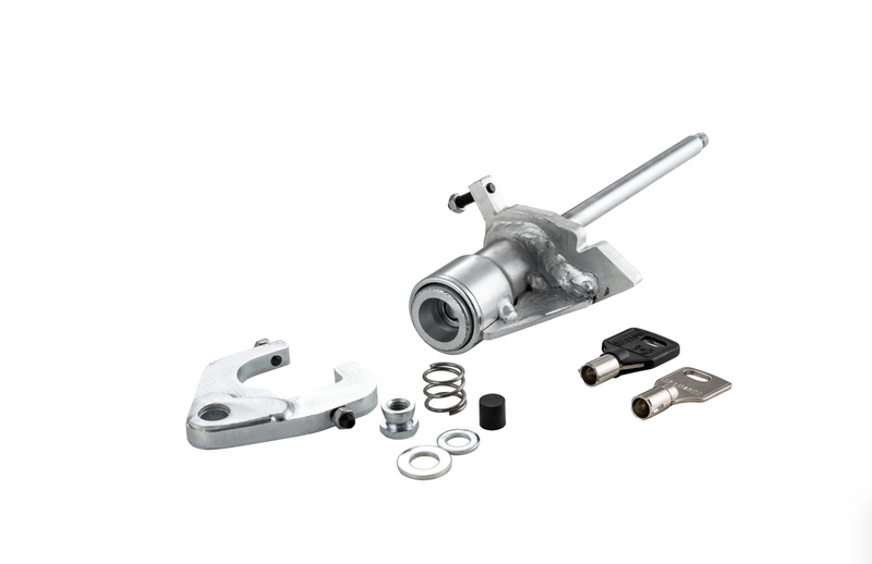 Security Lock PUSH & BLOCK centre stand silver | Vespa LX/Primavera/Sprint 125ccm ('05-) SIP  Falan Parts