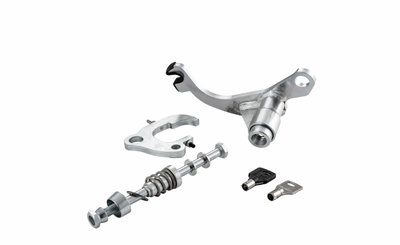 Security Lock PUSH & BLOCK centre stand silver | Vespa GTS/GTV (-'19) sip  Falan Parts