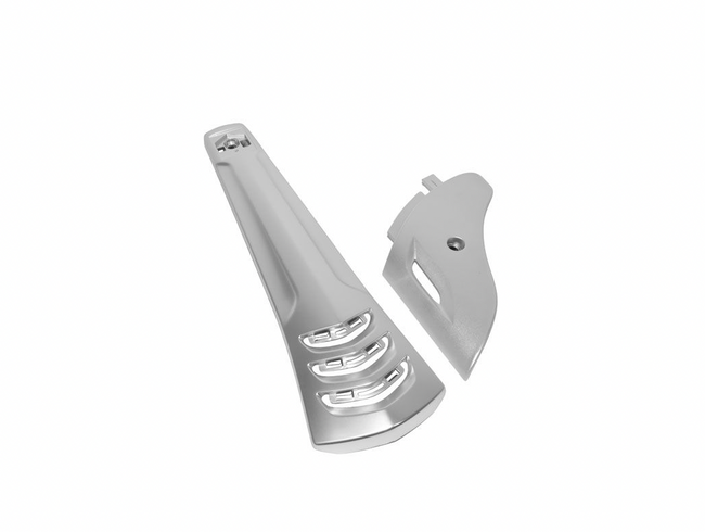 Horn Cover + Fork Cover Set FP Parts Matt Chrome | Vespa Primavera/Sprint 50-150cc 2T/4T AC FP Parts  Falan Parts